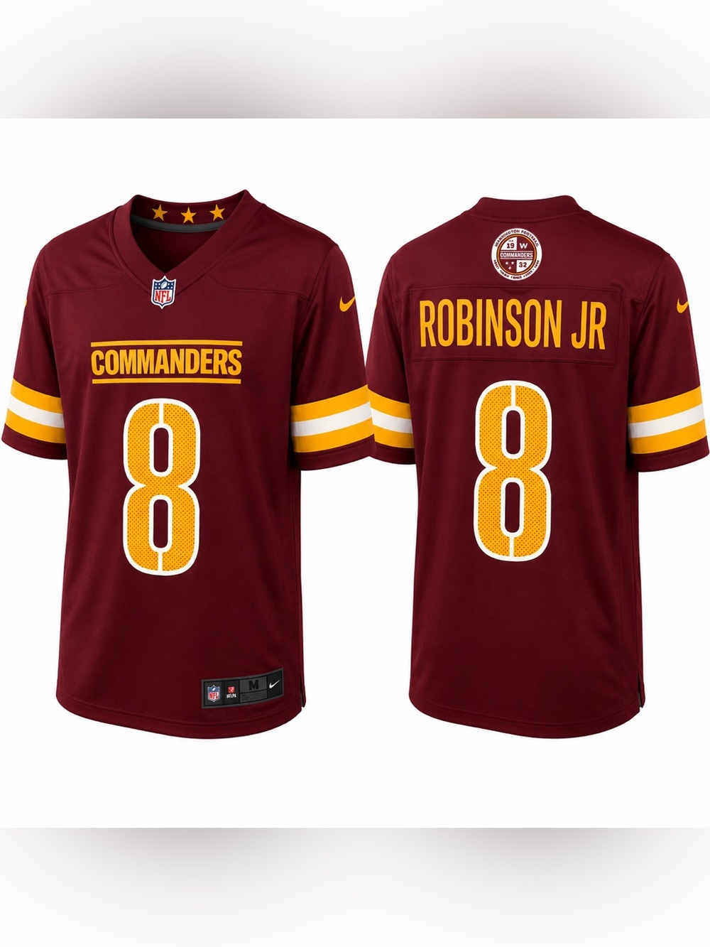 🆕 Nike Washington Commanders Brian Robinson Jr. #8 Game Jersey NWT Men’s Medium
